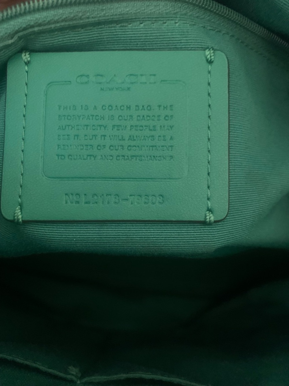 Coach Emerald Green Gallery Tote Bag + Chala keychain/Bag Charm - Picture 8 of 10